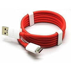 One Plus 3 3T Original Type C Data Cable White|Red (Bulk) цена и информация | Кабели и провода | 220.lv