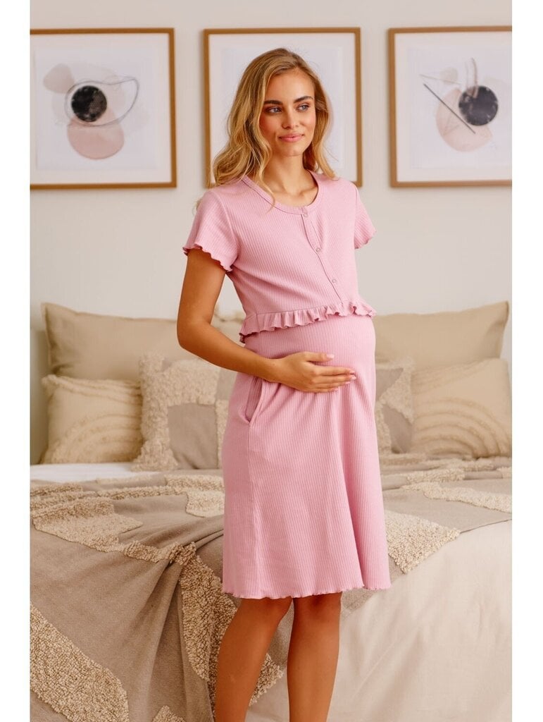 Naktskrekls grūtniecēm un barojošām sievietēm Dn 4543, rozā cena un informācija | Naktskrekli, pidžamas | 220.lv