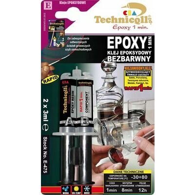 Bezkrāsaina epoksīda līme Techniqll 2x3 ml цена и информация | Līmes | 220.lv