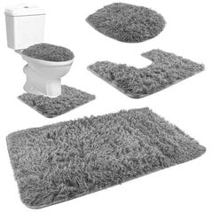 Vannas istabas paklājs - komplekts - pelēks D8312 цена и информация | Аксессуары для ванной комнаты | 220.lv