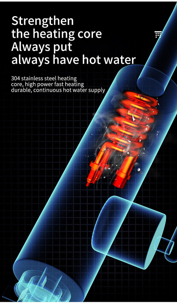 Metāla ūdens sildītājs ar displeju Tavalax cena un informācija | Ūdens sildītāji | 220.lv