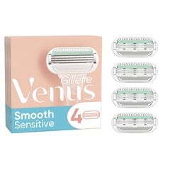 Сменные насадки для бритвы Gillette Venus Smooth Sensitive, 4 шт. цена и информация | Косметика и средства для бритья | 220.lv