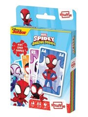 Забавная карточная игра Marvel Spidey 4 в 1 Shuffle и супер-друзья цена и информация | Настольные игры, головоломки | 220.lv