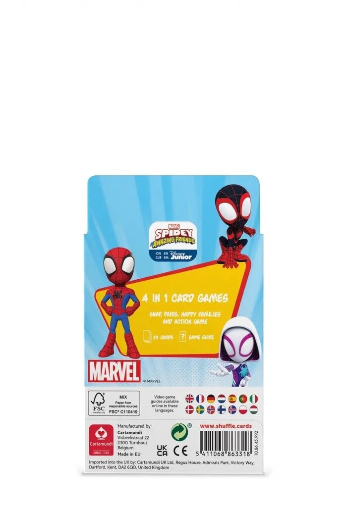 Kārtis 4in1 Marvel Spidey cena un informācija | Galda spēles | 220.lv