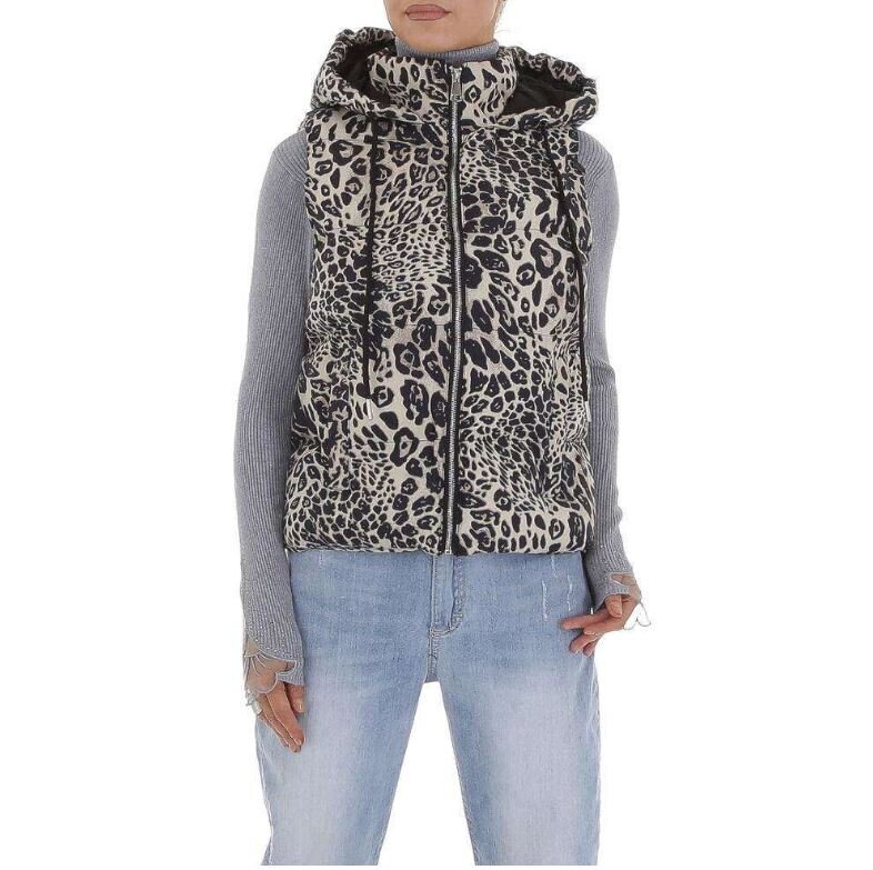 Sieviešu stepēta veste White Icy, leoparda raksts cena un informācija | Sieviešu vestes | 220.lv