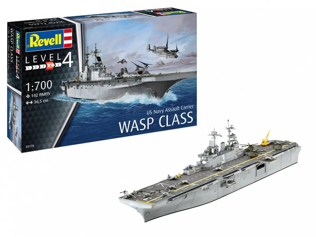 ASV Navy Assault Carrier 1/700 plastmasas modelis cena un informācija | Konstruktori | 220.lv