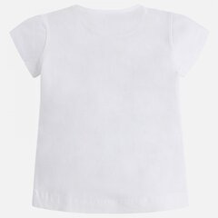 Футболка с короткими рукавами для девочек Mayoral, белая цена и информация | Рубашки для девочек | 220.lv