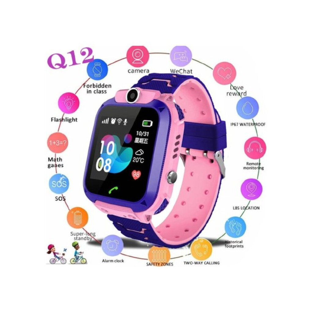 Q12 Pink cena un informācija | Viedpulksteņi (smartwatch) | 220.lv