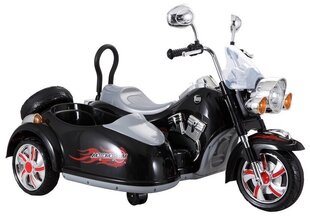 Bērnu motocikls ar blakusvāģi SX138 melns cena un informācija | Bērnu elektroauto | 220.lv