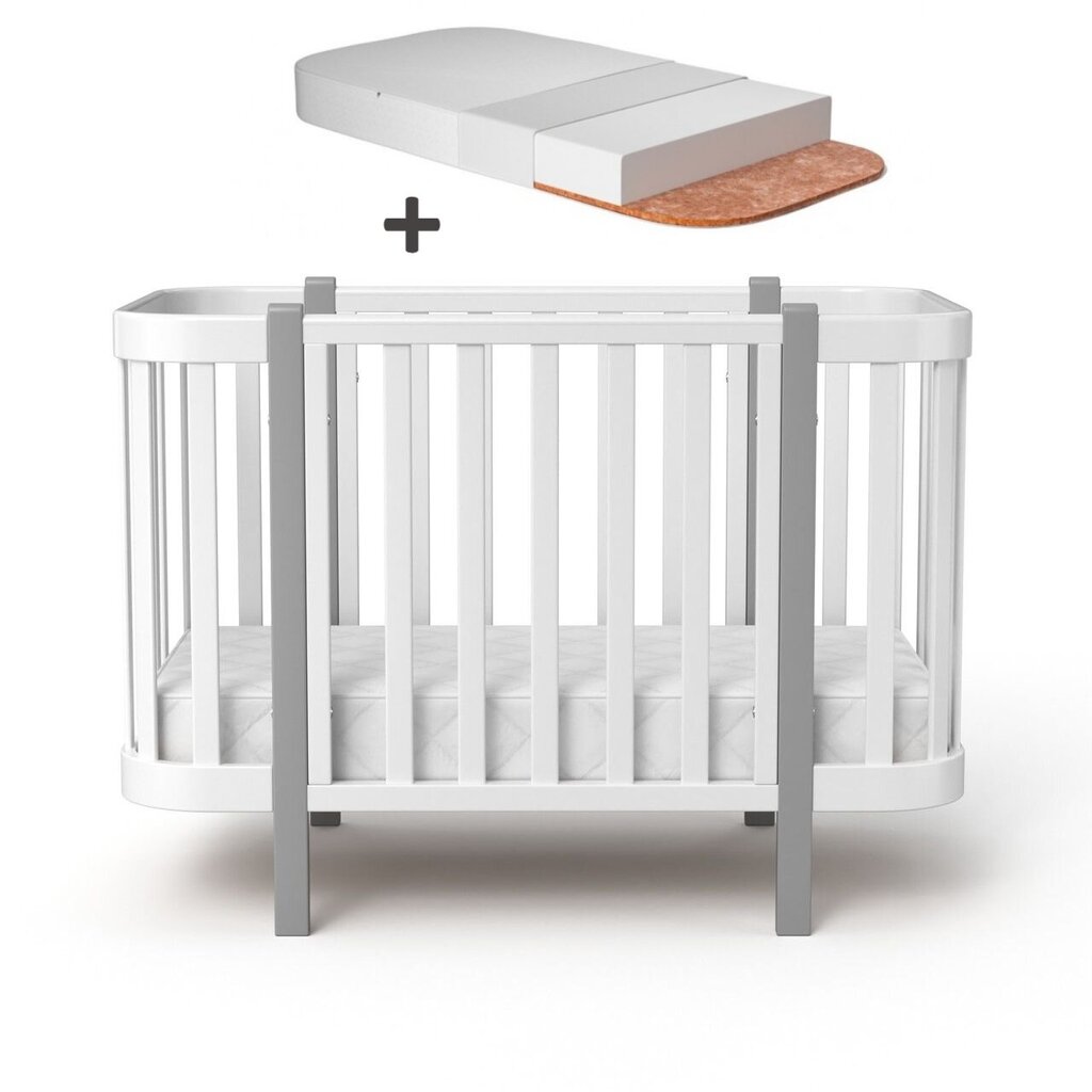 Bērnu gulta 60x120 + matracis цена и информация | Zīdaiņu gultas | 220.lv
