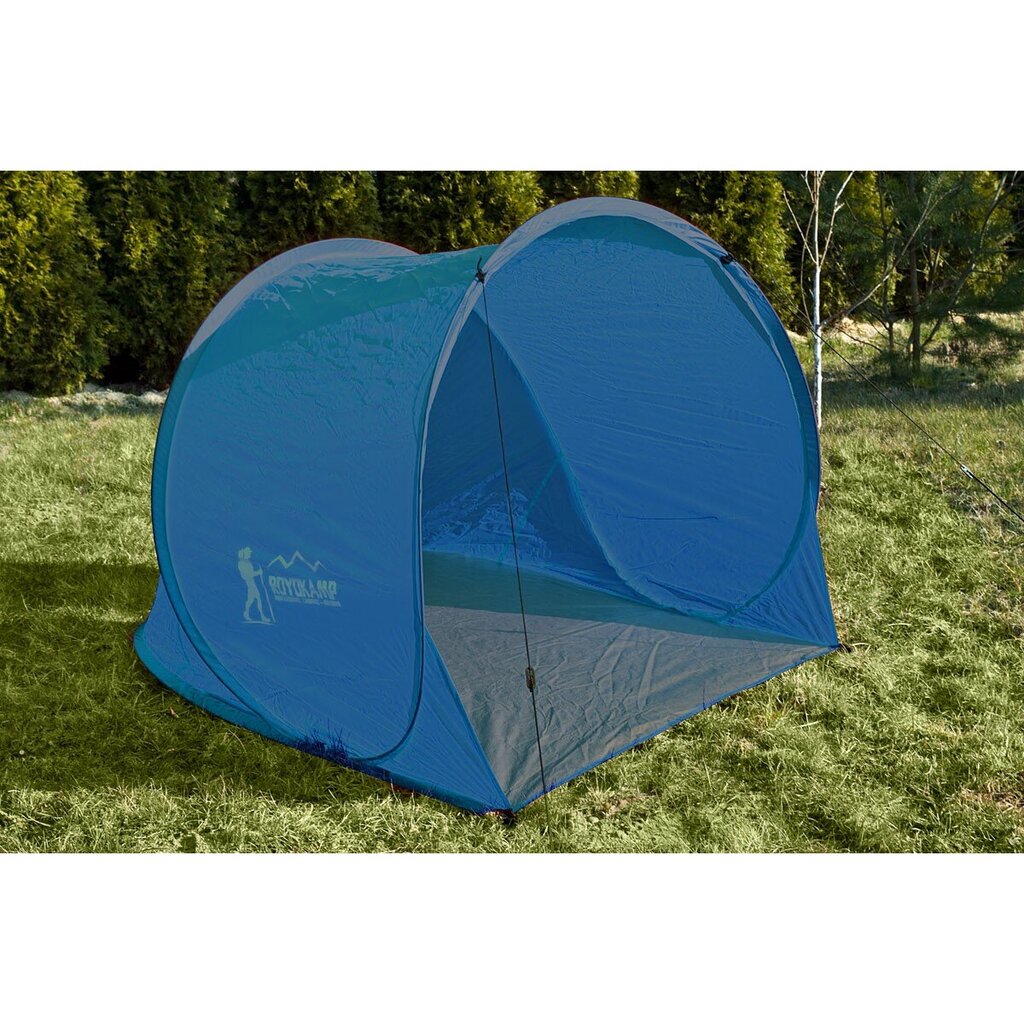 Royokamp pludmales telts, 145x105x75/100cm, zilā krāsā cena un informācija | Teltis | 220.lv