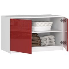 Верхний шкаф Akord S90, белый/красный цвет цена и информация | Шкафы | 220.lv