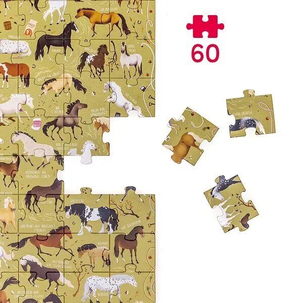 Puzzle 60 gabali Puzzlove - Zirgi cena un informācija | Puzles, 3D puzles | 220.lv