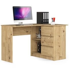 Письменный стол Akord B16 124, коричневый цвет цена и информация | Компьютерные, письменные столы | 220.lv