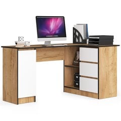 Письменный стол Akord B20 155, коричневый/белый цвет цена и информация | Компьютерные, письменные столы | 220.lv