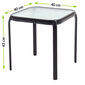 Āra galds Mirpol Jupiter K40, melns/caurspīdīgs cena un informācija | Dārza galdi | 220.lv