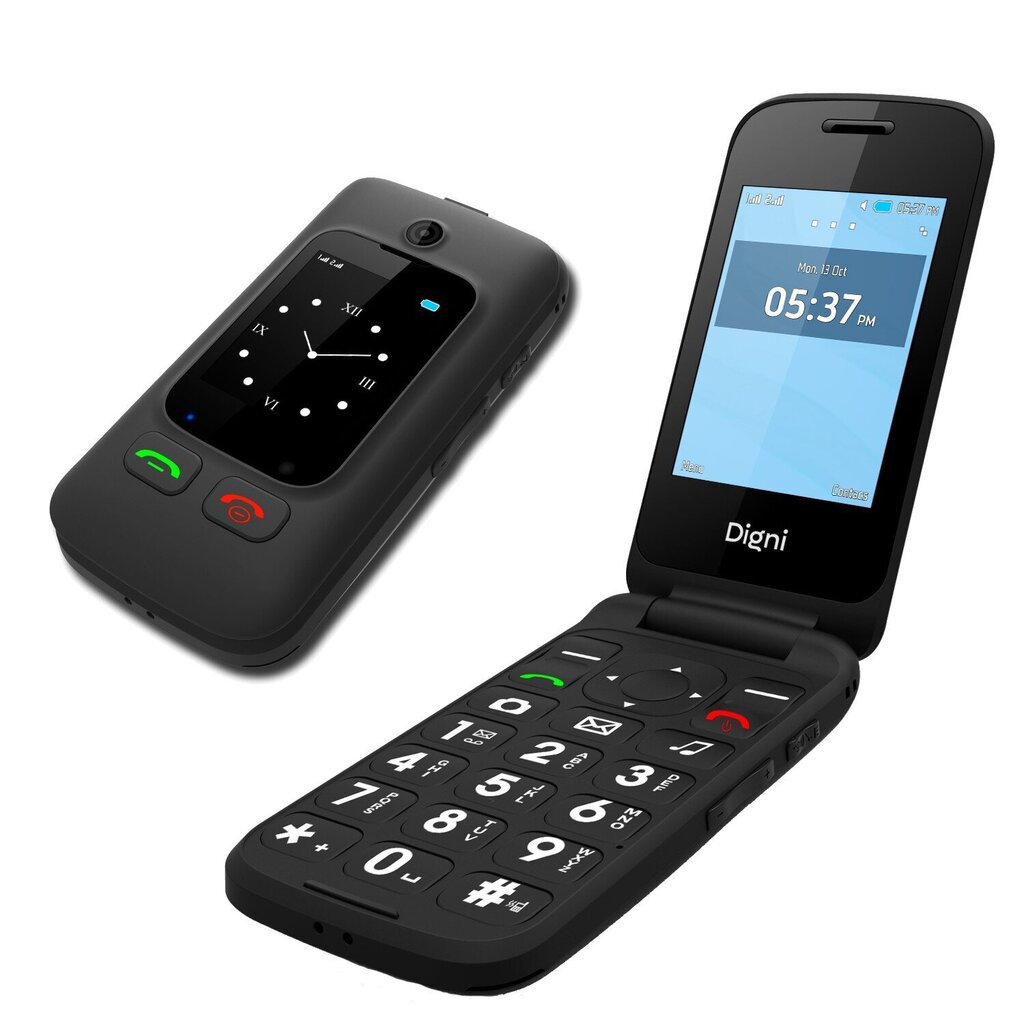 eSTAR Digni Flip Clamshell DIGNIFLIPB Dual SIM, Black cena un informācija | Mobilie telefoni | 220.lv
