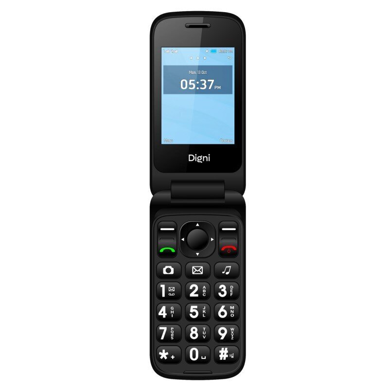 eSTAR Digni Flip Clamshell DIGNIFLIPB Dual SIM, Black цена и информация | Mobilie telefoni | 220.lv