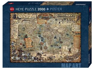 Puzzle 2000 elementi - Pirate World cena un informācija | Puzles, 3D puzles | 220.lv