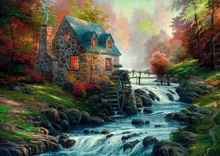 Puzzle Premium Quality 1000 gabali Thomas Kinkade vecā dzirnavās cena un informācija | Puzles, 3D puzles | 220.lv