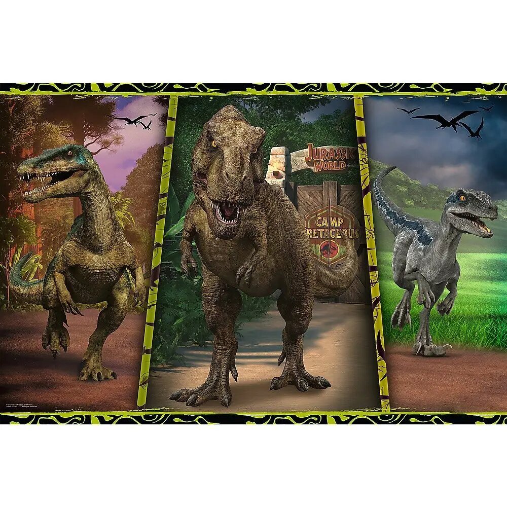 Puzle 104 gabali XL Super Shape Dinozauri Jurassic World cena un informācija | Puzles, 3D puzles | 220.lv