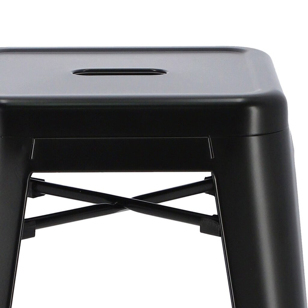 Bāra krēsls Hocker Parīze, 75cm, melns цена и информация | Virtuves un ēdamistabas krēsli | 220.lv