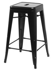 Bāra krēsls Hocker Parīze, 75cm, melns cena un informācija | Virtuves un ēdamistabas krēsli | 220.lv