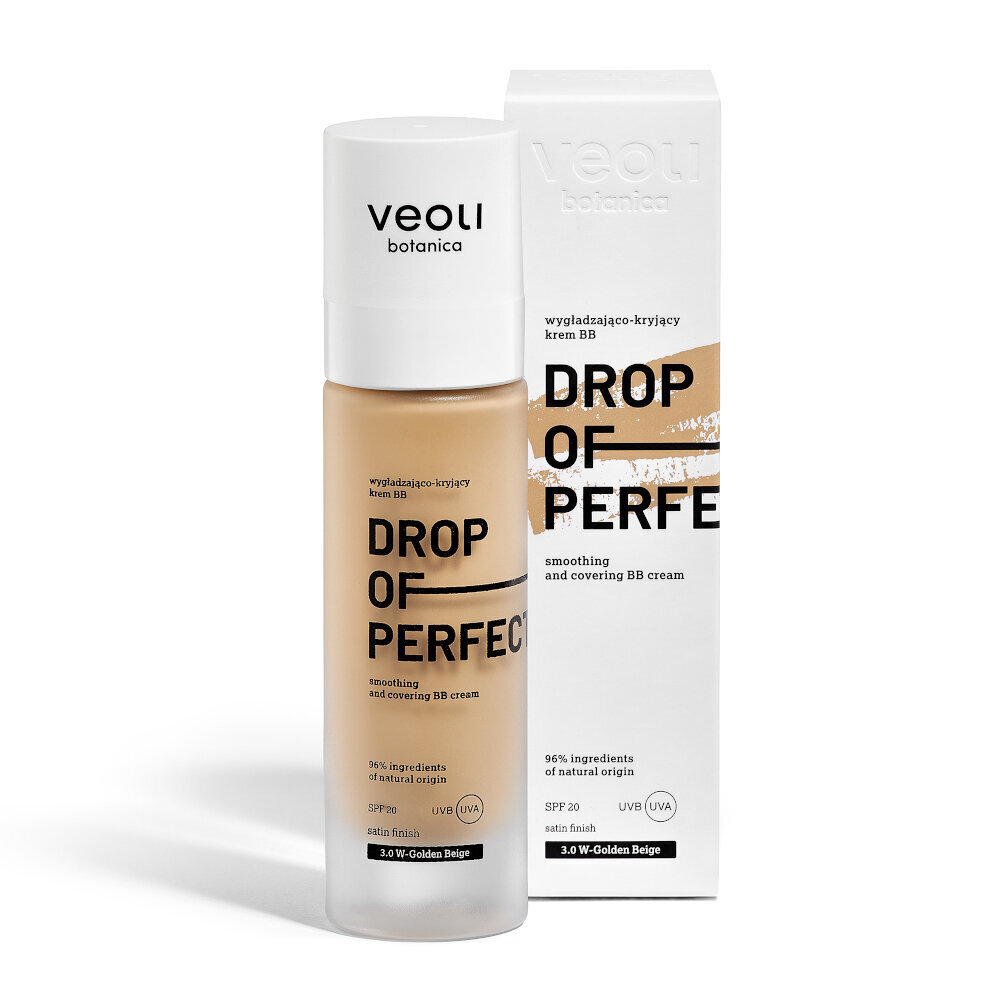 BB sejas krēms Veoli Botanica Drop Of Perfection SPF20 3.0 W-Golden Beige, 30 ml cena un informācija | Grima bāzes, tonālie krēmi, pūderi | 220.lv