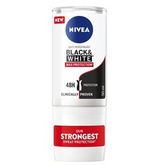 Rullīša antiperspirants Nivea Black & White Mac Protection 48H, 50 ml цена и информация | Дезодоранты | 220.lv