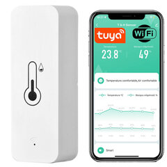 Temperatūras un mitruma sensors Wifi Tuya cena un informācija | Sensori | 220.lv