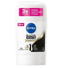 Antiperspiranta zīmulis Nivea Black&White Invisible Silky Smooth, 50 ml cena un informācija | Dezodoranti | 220.lv