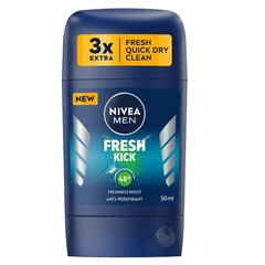 Карандаш-дезодорант Nivea Men Fresh Kick, 50 мл цена и информация | Дезодоранты | 220.lv