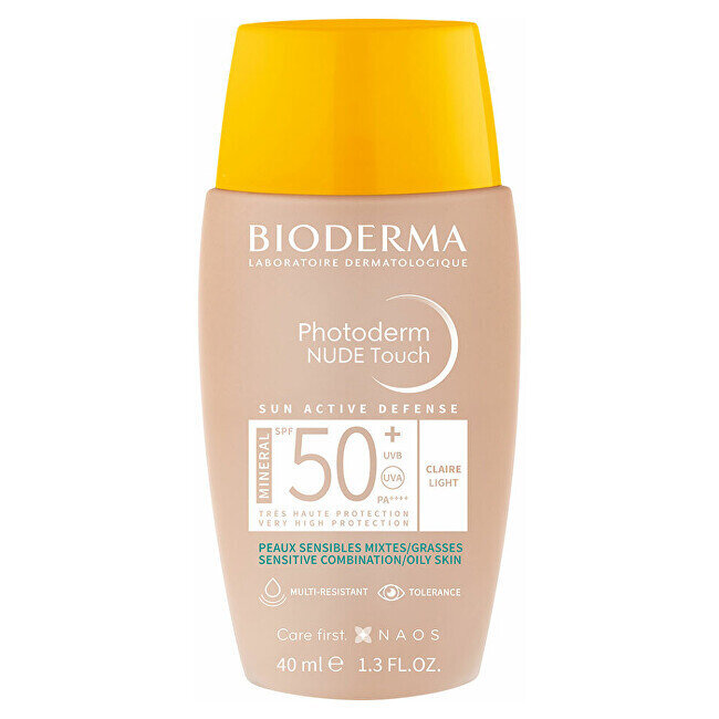 Tonēts aizsargfluids ar dabīga grima efektu SPF 50 Photoderm Nude Touch Mineral, 40 ml цена и информация | Sauļošanās krēmi | 220.lv