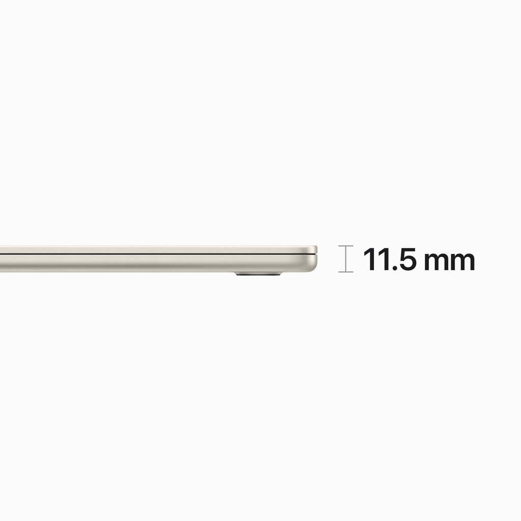 Macbook Air 15” Apple M2 8C CPU, 10C GPU/8GB/512GB SSD/Starlight/INT - MQKV3ZE/A cena un informācija | Portatīvie datori | 220.lv