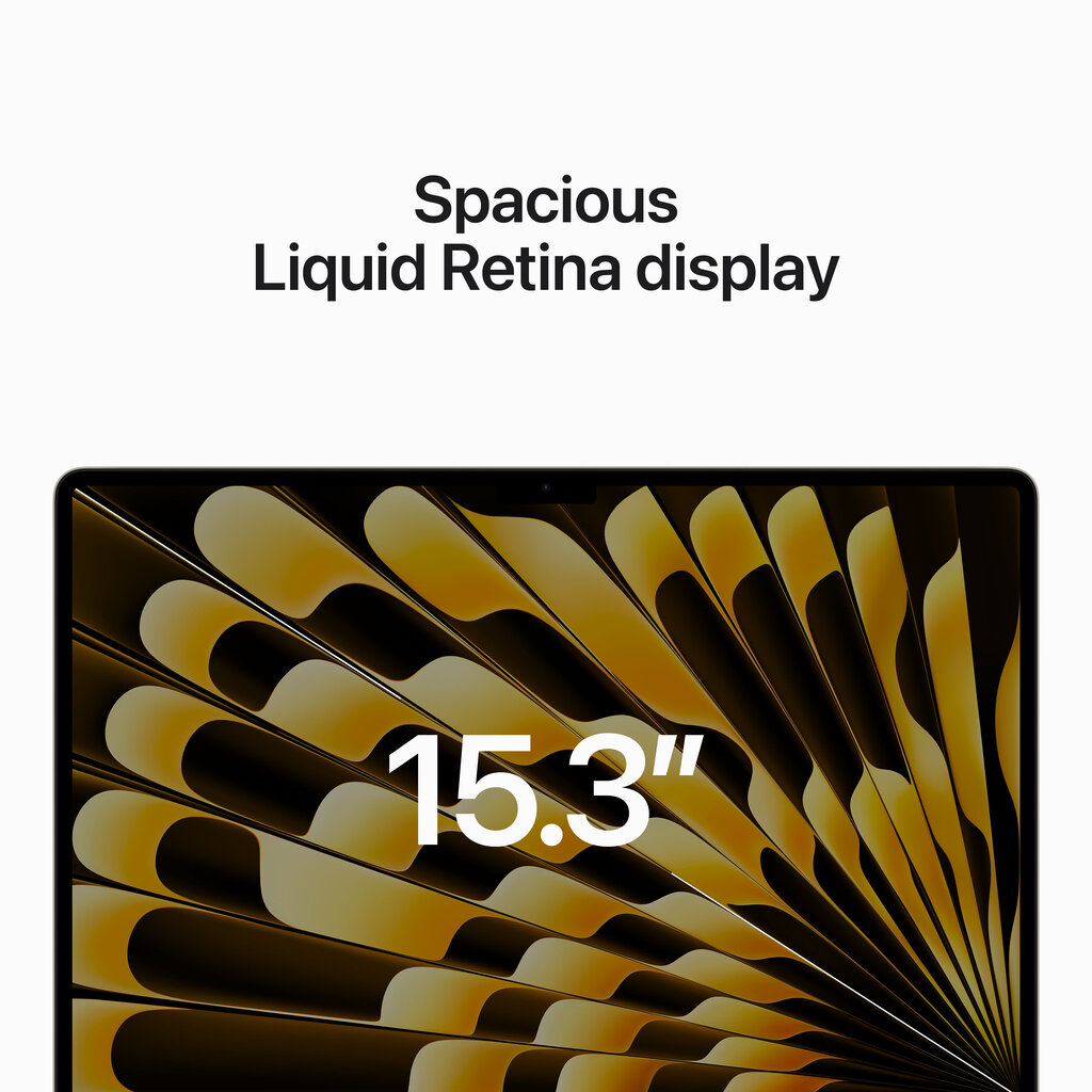 Macbook Air 15” Apple M2 8C CPU, 10C GPU/8GB/512GB SSD/Starlight/INT - MQKV3ZE/A cena un informācija | Portatīvie datori | 220.lv