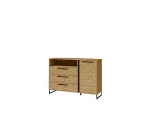 Kumode ADRK Furniture Aria 1D3S, brūna цена и информация | Комоды | 220.lv