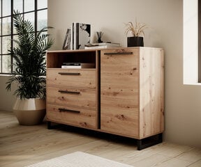 Kumode ADRK Furniture Aria 1D3S, brūna cena un informācija | Kumodes | 220.lv