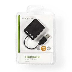 Nedis UHUBU2410BK USB Хаб - Разделитель цена и информация | Адаптеры и USB разветвители | 220.lv