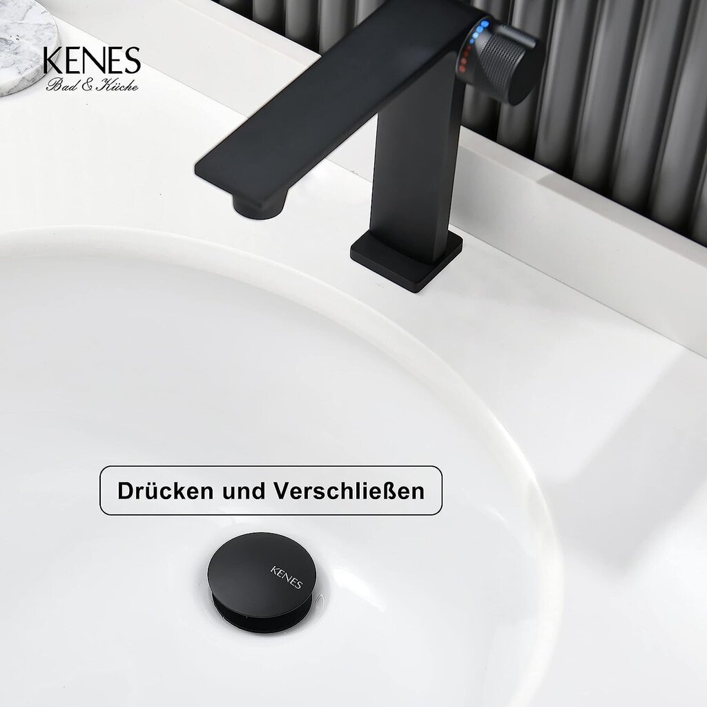 Kenes Black Matt Universal Drain sifonu komplekts cena un informācija | Sifoni | 220.lv