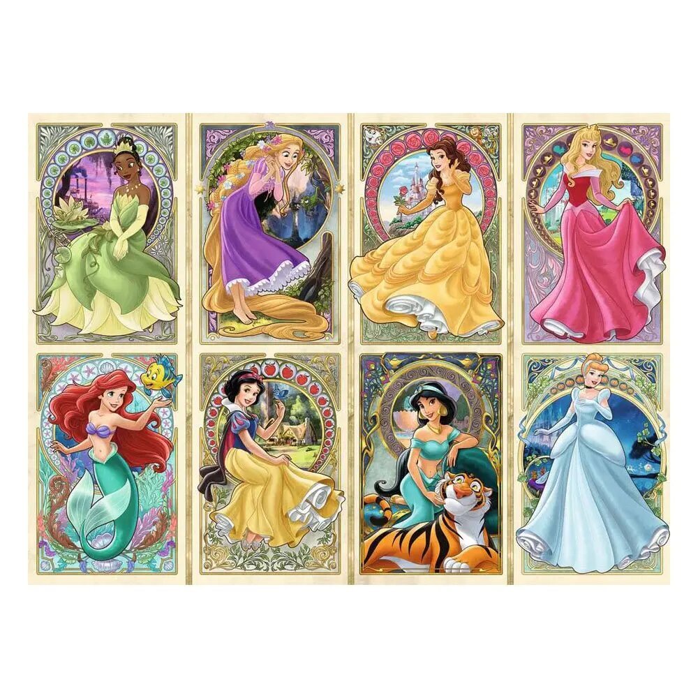 2D puzzle 1000 gabali Princess Art Nouvea cena un informācija | Puzles, 3D puzles | 220.lv