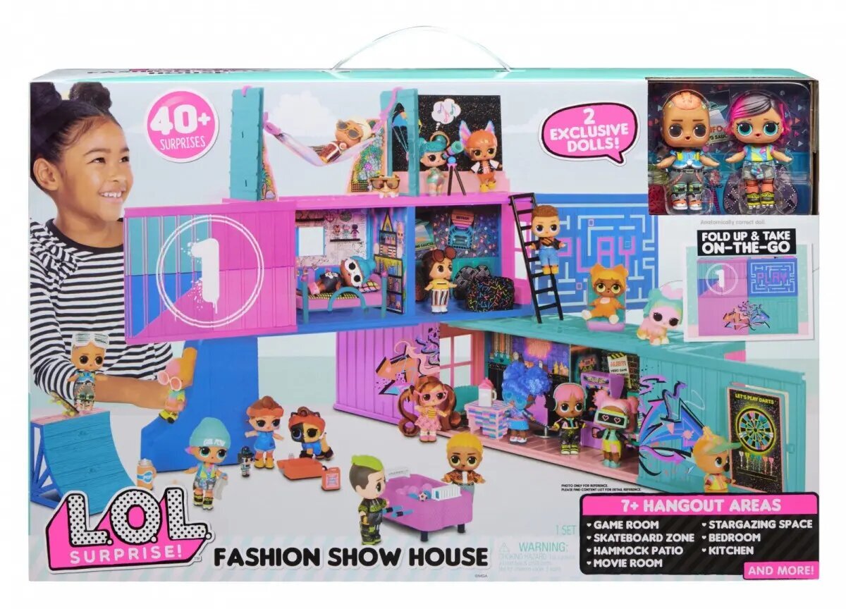 Lelles + L.O.L. Cottage pārsteiguma modes skates nams cena un informācija | Rotaļlietas meitenēm | 220.lv