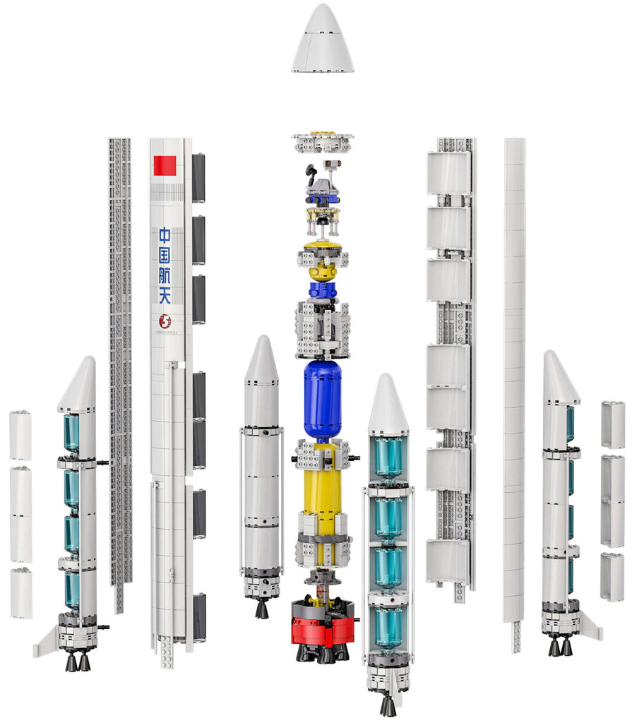 Konstruktos CaDA Bloki Modelis Kosmiskā raķete Long March 5 Casci 76 cm 1500 gab. цена и информация | Konstruktori | 220.lv