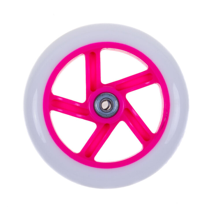 Skrejriteņa riteņi, rozā/balts, 145 mm cena un informācija | Skrejriteņi | 220.lv