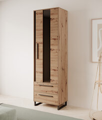 Vitrīna ADRK Furniture Aria 200, brūna/melna cena un informācija | Vitrīnas, bufetes | 220.lv