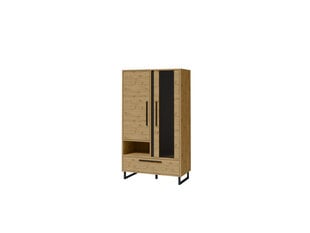Vitrīna ADRK Furniture Aria 140, brūna/melna cena un informācija | Vitrīnas, bufetes | 220.lv