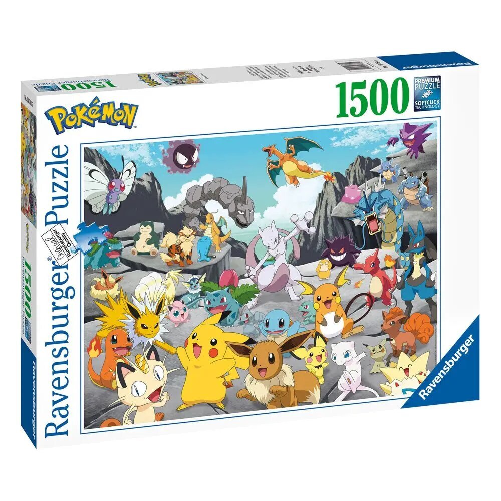 2D puzzle 1500 elementi Pokemon Classic cena un informācija | Puzles, 3D puzles | 220.lv