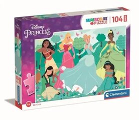 Puzle 104 elementi MAXI Disney Princeses cena un informācija | Puzles, 3D puzles | 220.lv