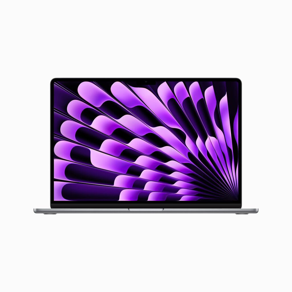 Macbook Air 15” Apple M2 8C CPU, 10C GPU/8GB/256GB SSD/Space Grey/RUS - MQKP3RU/A cena un informācija | Portatīvie datori | 220.lv