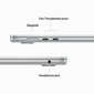 Macbook Air 15” Apple M2 8C CPU, 10C GPU/8GB/256GB SSD/Silver/RUS - MQKR3RU/A cena un informācija | Portatīvie datori | 220.lv