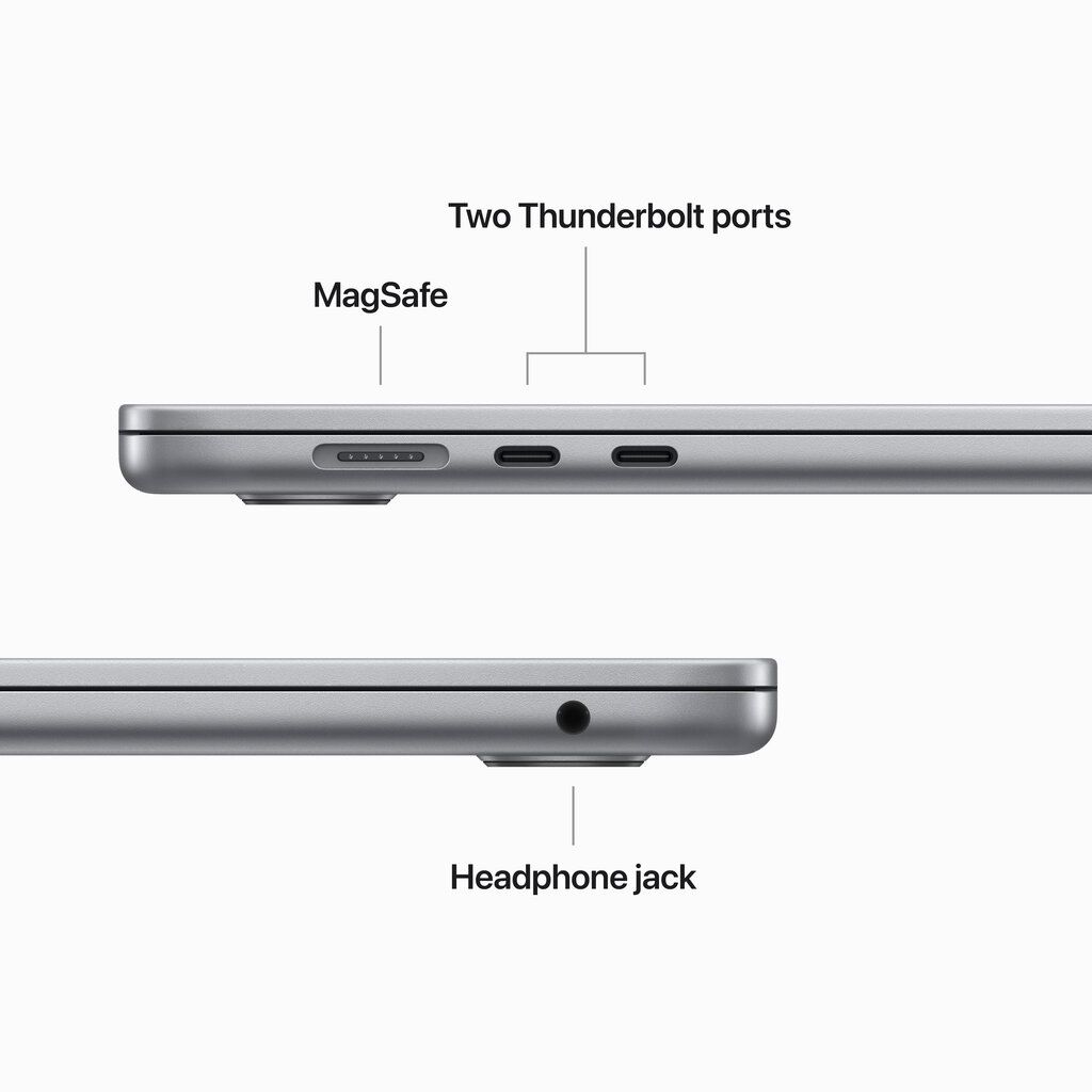 Macbook Air 15” Apple M2 8C CPU, 10C GPU/8GB/512GB SSD/Space Grey/RUS - MQKQ3RU/A cena un informācija | Portatīvie datori | 220.lv